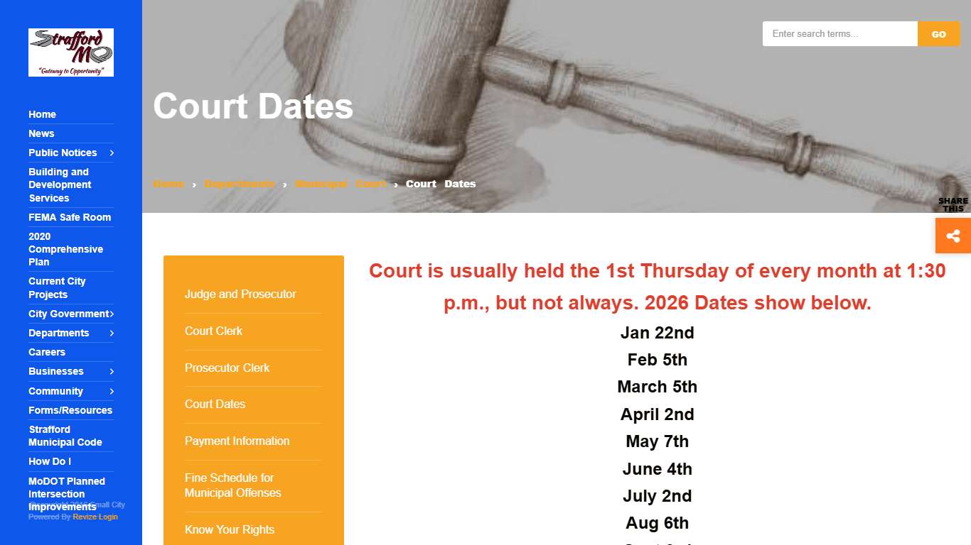 Welcome To City Of Strafford, MO